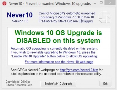 Imagen - Never10, la app para nunca actualizar a Windows 10