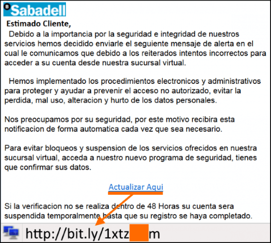 Imagen - Falsos correos de Sabadell pretenden robar tu dinero