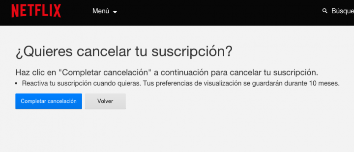 Imagen - Cómo cancelar la suscripción a Netflix