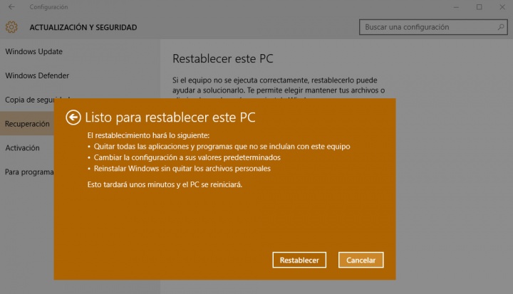 Imagen - Reinstala o formatea Windows 10 sin perder tus archivos