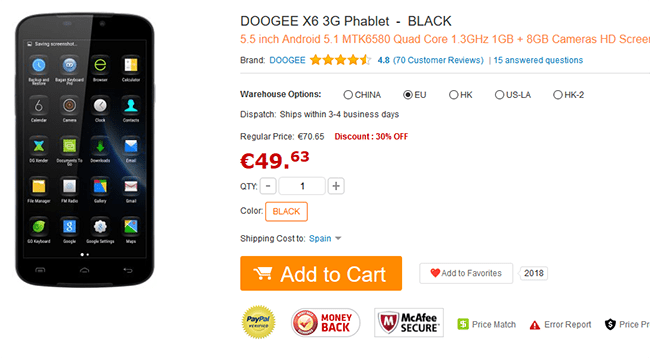 Imagen - Dónde comprar el Doogee X6
