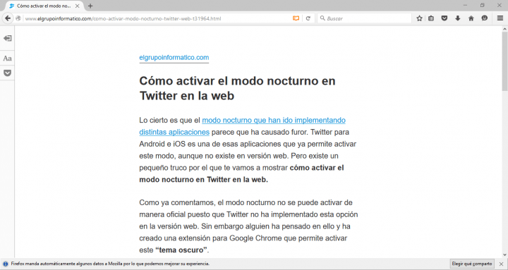 Imagen - Cómo activar el &quot;modo lectura&quot; de Firefox