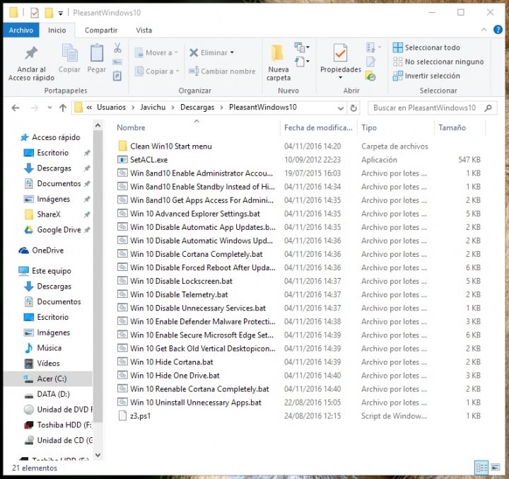 Imagen - Cambia configuraciones de Windows 10 con simples archivos batch