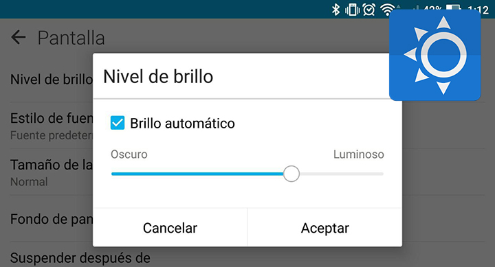 Cómo bajar el brillo de la pantalla más de lo permitido en Android