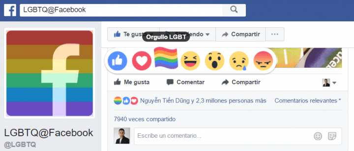 Imagen - Cómo activar la reacción de la bandera LGBT en Facebook