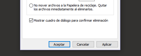 Imagen - Cómo mostrar el mensaje de confirmación al borrar archivos en Windows 10