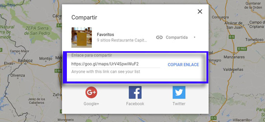 Imagen - Cómo compartir tu lista de sitios favoritos de Google Maps desde tu PC o portátil