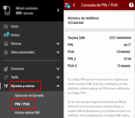 Imagen - Cómo consultar gratis el PIN desde Mi Vodafone