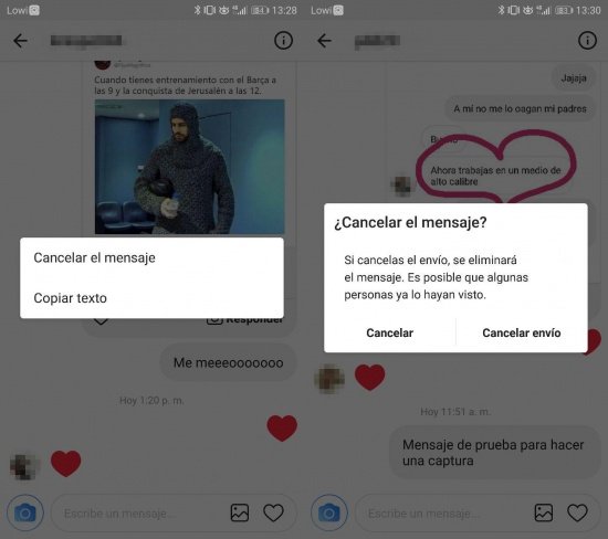 Imagen - Cómo cancelar el envío de un mensaje en Instagram