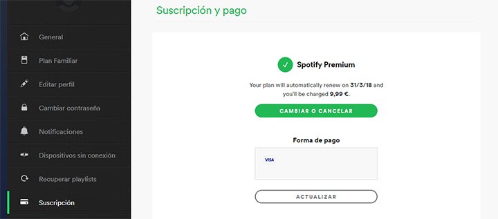 Imagen - Cómo dar de baja Spotify