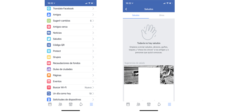 ¿Qué es "Saludos" en Facebook?