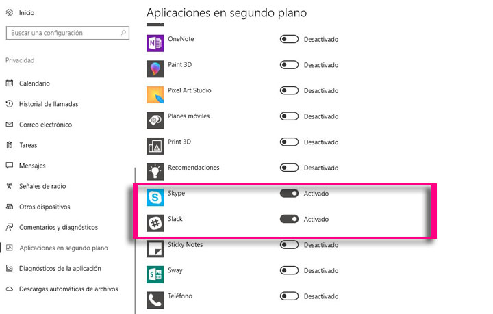 Imagen - Cómo evitar que las apps de Windows 10 se ejecuten en segundo plano