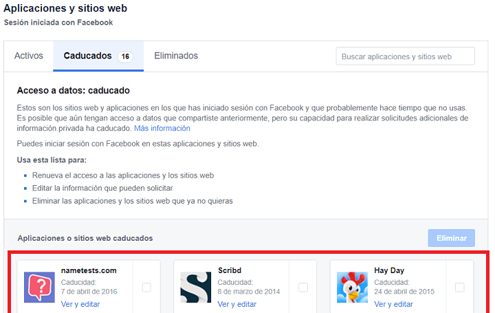 Imagen - Cómo ver las apps con acceso a Facebook