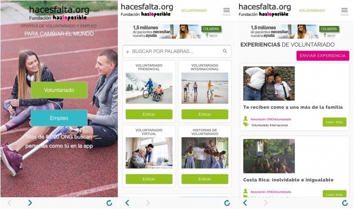Imagen - Hacesfalta.org, la app de voluntariado y empleo en ONG