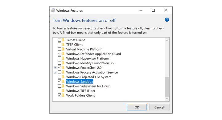 Imagen - Cómo activar Windows Sandbox