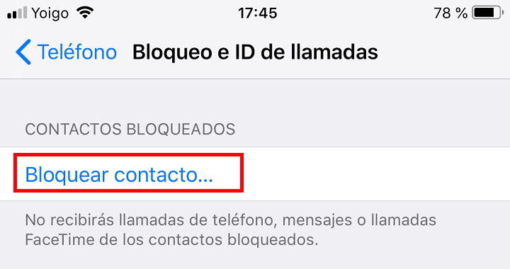 Imagen - Cómo bloquear un contacto en iOS