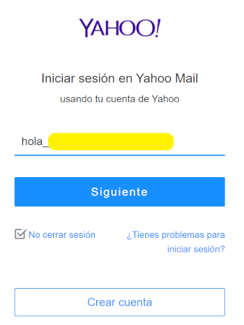 Yahoo! Mail » Iniciar sesión y entrar al correo