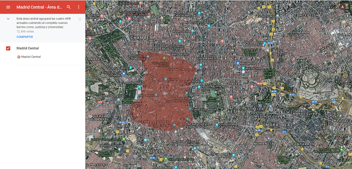 Imagen - Cómo evitar Madrid Central en Google Maps