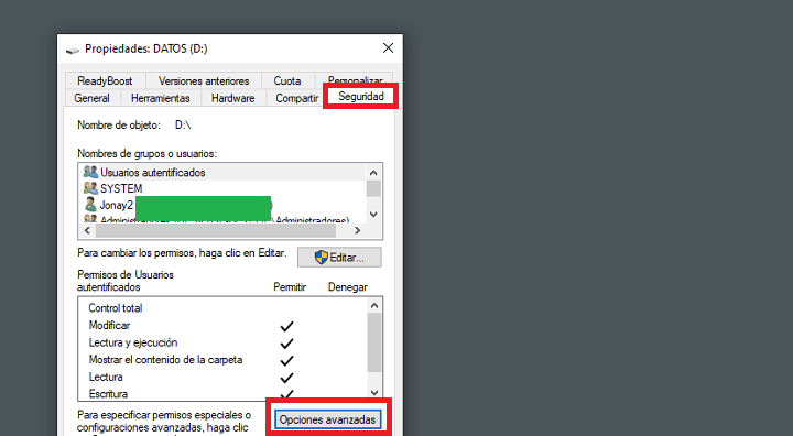 Imagen - Cómo corregir los permisos de un disco duro externo