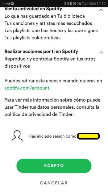 Imagen - Cómo conectar Tinder con Spotify