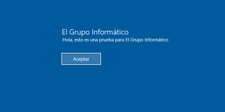 Imagen - Cómo mostrar un mensaje en el inicio de Windows 10