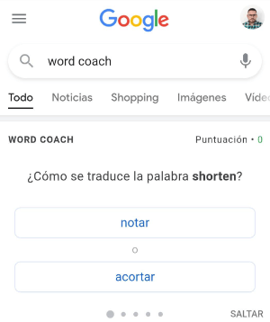 Imagen - Word Coach, el buscador de Google te ayuda a aprender inglés