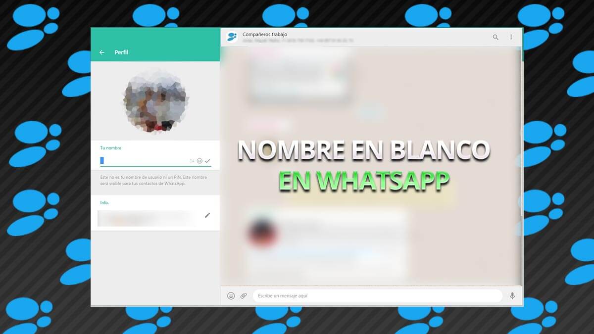 Cómo poner tu nombre en blanco en WhatsApp