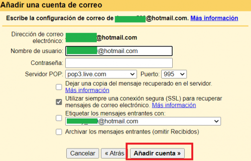 Imagen - Cómo recibir los correos de Hotmail en Gmail