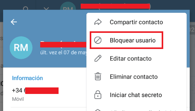 Imagen - Cómo bloquear y desbloquear contactos en Telegram