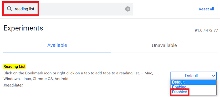 Imagen - Cómo quitar la lista de lectura en Chrome