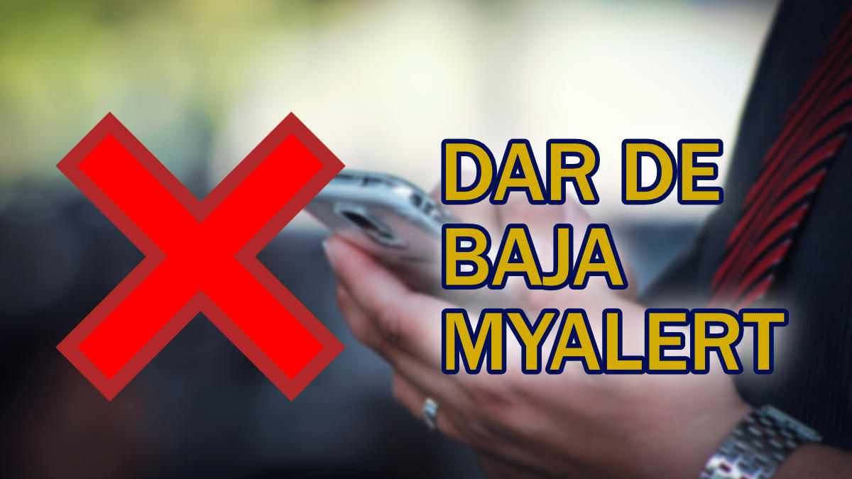 Cómo dar de baja MyAlert