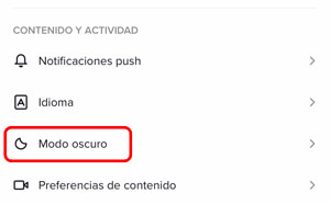 Bild - Cómo activar el modo oscuro en TikTok