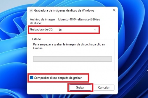 Imagen - Cómo grabar un imagen ISO en un DVD of CD desde Windows 11