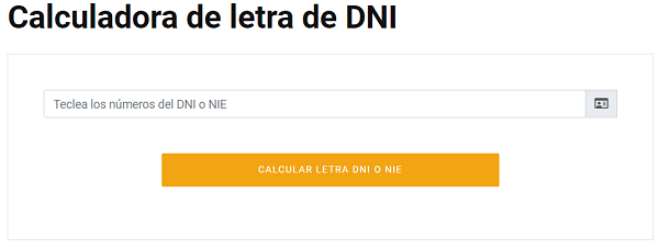 Imagen - 7 webs para calcular la letra del NIF o NIE