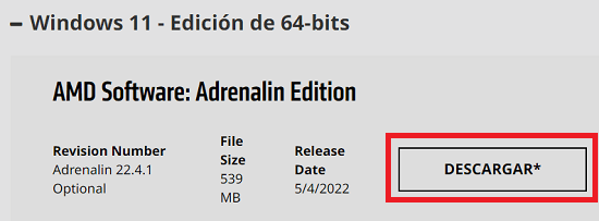 Imagen - Descargar os drivers AMD Radeon para Windows 11