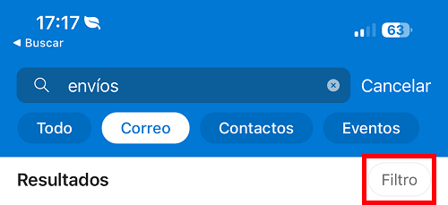 Imagen - Cómo buscar y filtrar correos en Outlook