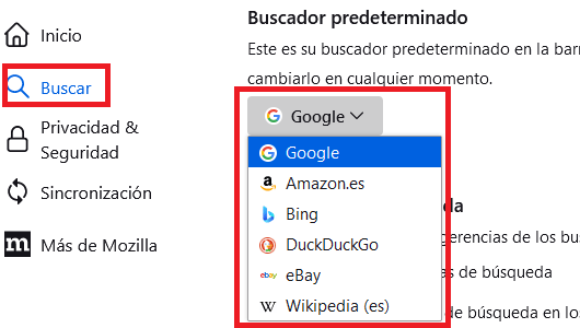Imagen - Cómo cambiar el buscador por defecto del navegador