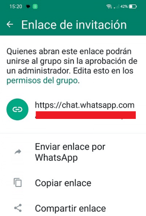 Imagen - Cómo invitar personas a un grupo de WhatsApp con un enlace