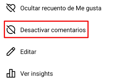 Imagen - Cómo desactivar los comentarios en Instagram