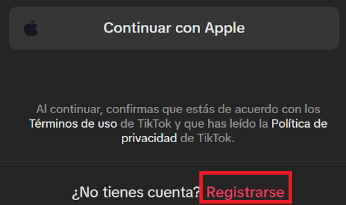 Imagen - Cómo registrar una cuenta en TikTok