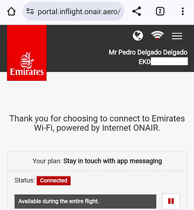 Imagen - Cómo tener Internet WiFi gratis en un vuelo de Emirates