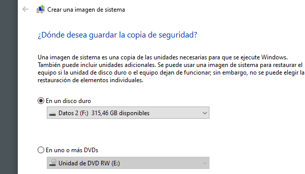 Imagen - Cómo crear una imagen del sistema Windows para restaurar en caso de desastre