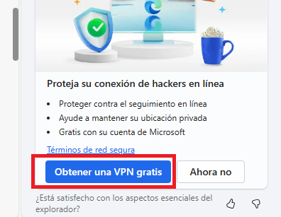 Imagen - Cómo navegar con el VPN gratis incorporado en Microsoft Edge