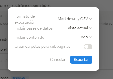 Imagen - Cómo hacer una copia de seguridad de Notion