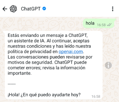 Imagen - Cómo tener ChatGPT en WhatsApp