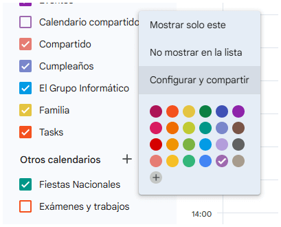 Imagen - Cómo compartir un calendario de Google