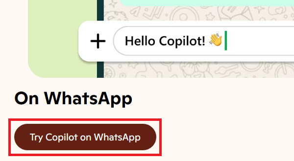 Imagen - Cómo tener Copilot en WhatsApp