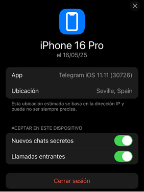 Imagen - Cómo saber si alguien ha entrado en tu Telegram