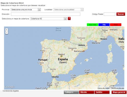 Imagen - Mapa de la cobertura 4G de Vodafone