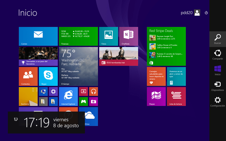 Windows 9 eliminaría la charm bars lateral